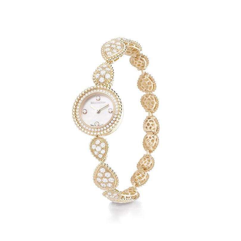 Diamond-Studded Teardrop Watch
