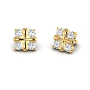 Clover Diamond Stud Earrings
