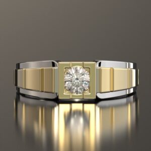 Men’s Bold Square Solitaire Ring